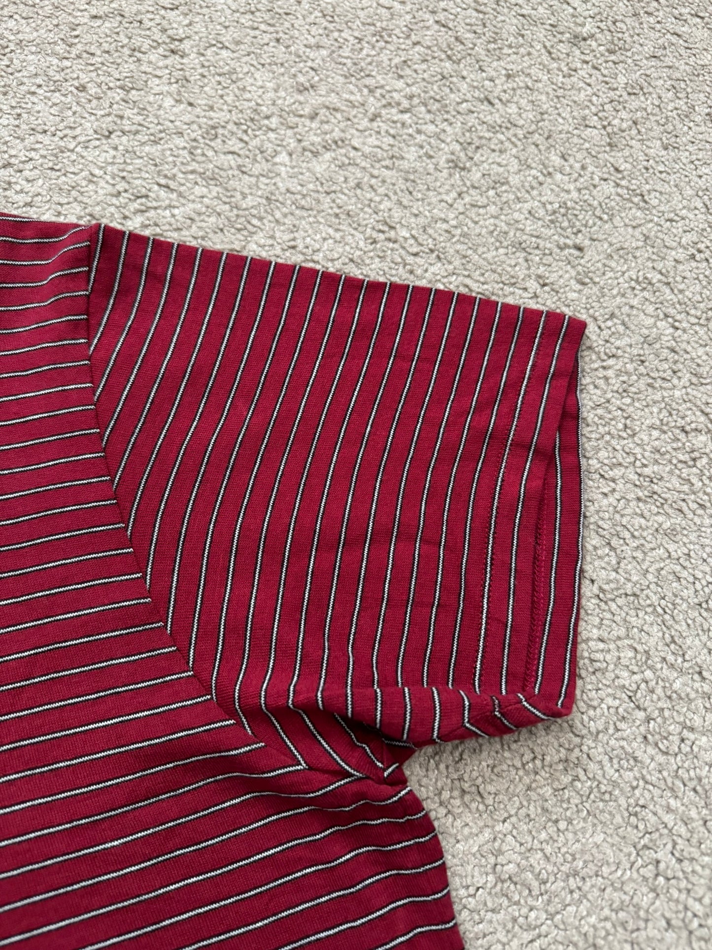 New FW19 Saint Laurent Star Logo Striped T Shirt