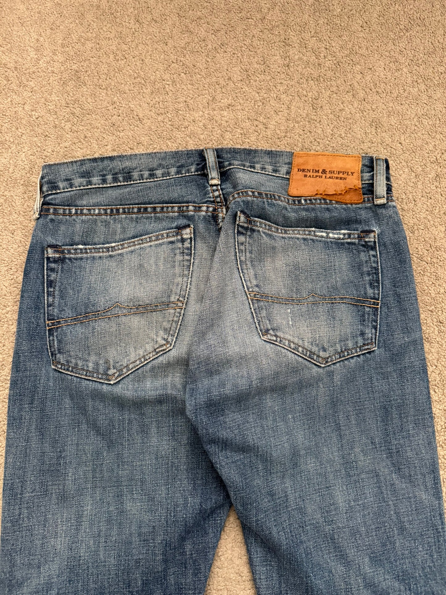 FW14 Denim & Supply Ralph Lauren Faded Distressed Denim Jeans