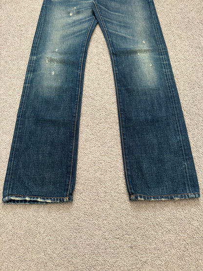 AW06 Dior Homme by Hedi Slimane Dust Wash Distressed Denim Jeans