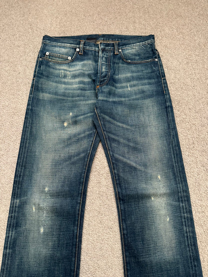 AW06 Dior Homme by Hedi Slimane Dust Wash Distressed Denim Jeans