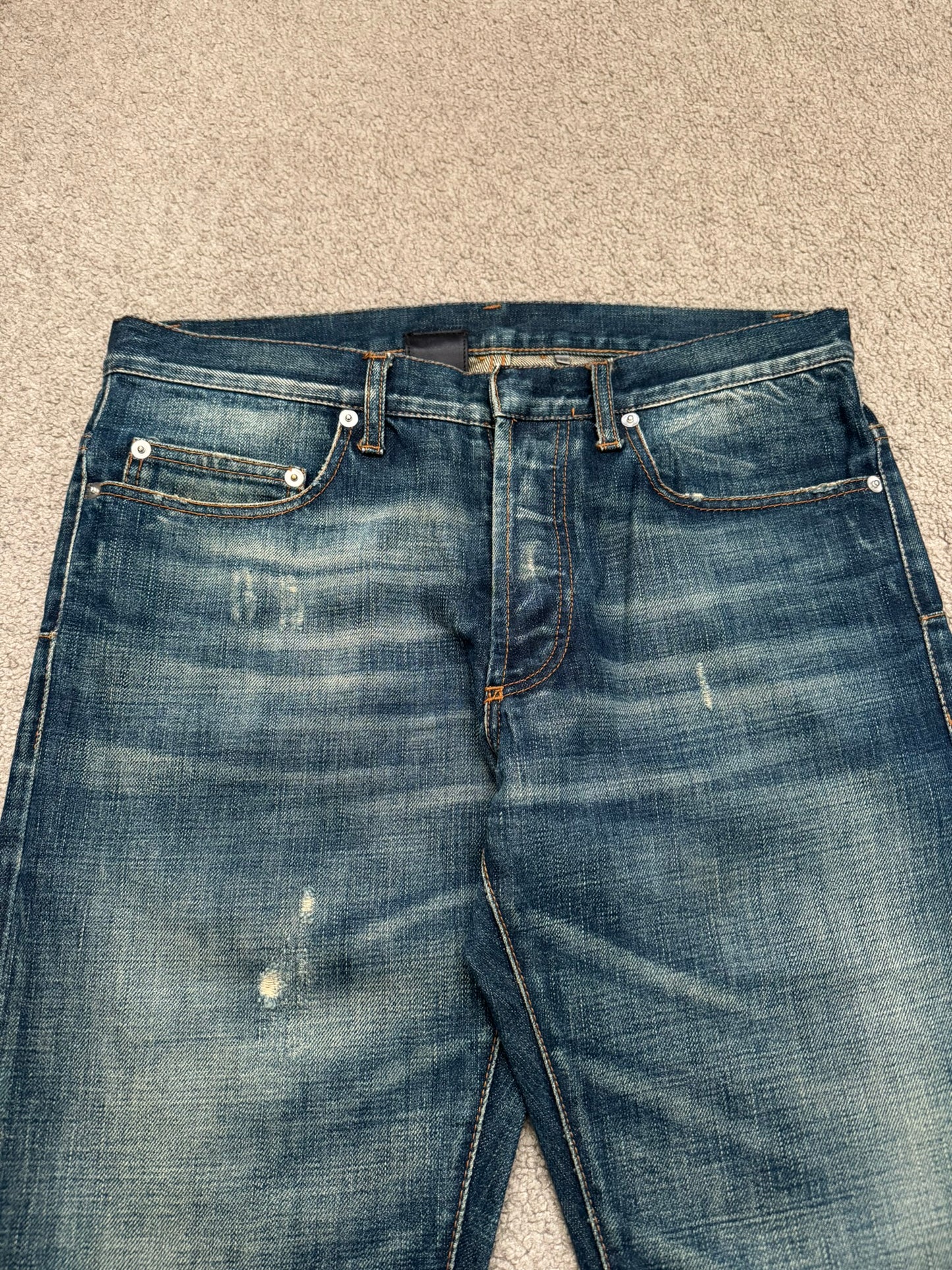 AW06 Dior Homme by Hedi Slimane Dust Wash Distressed Denim Jeans