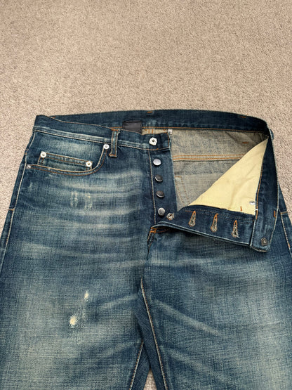 AW06 Dior Homme by Hedi Slimane Dust Wash Distressed Denim Jeans