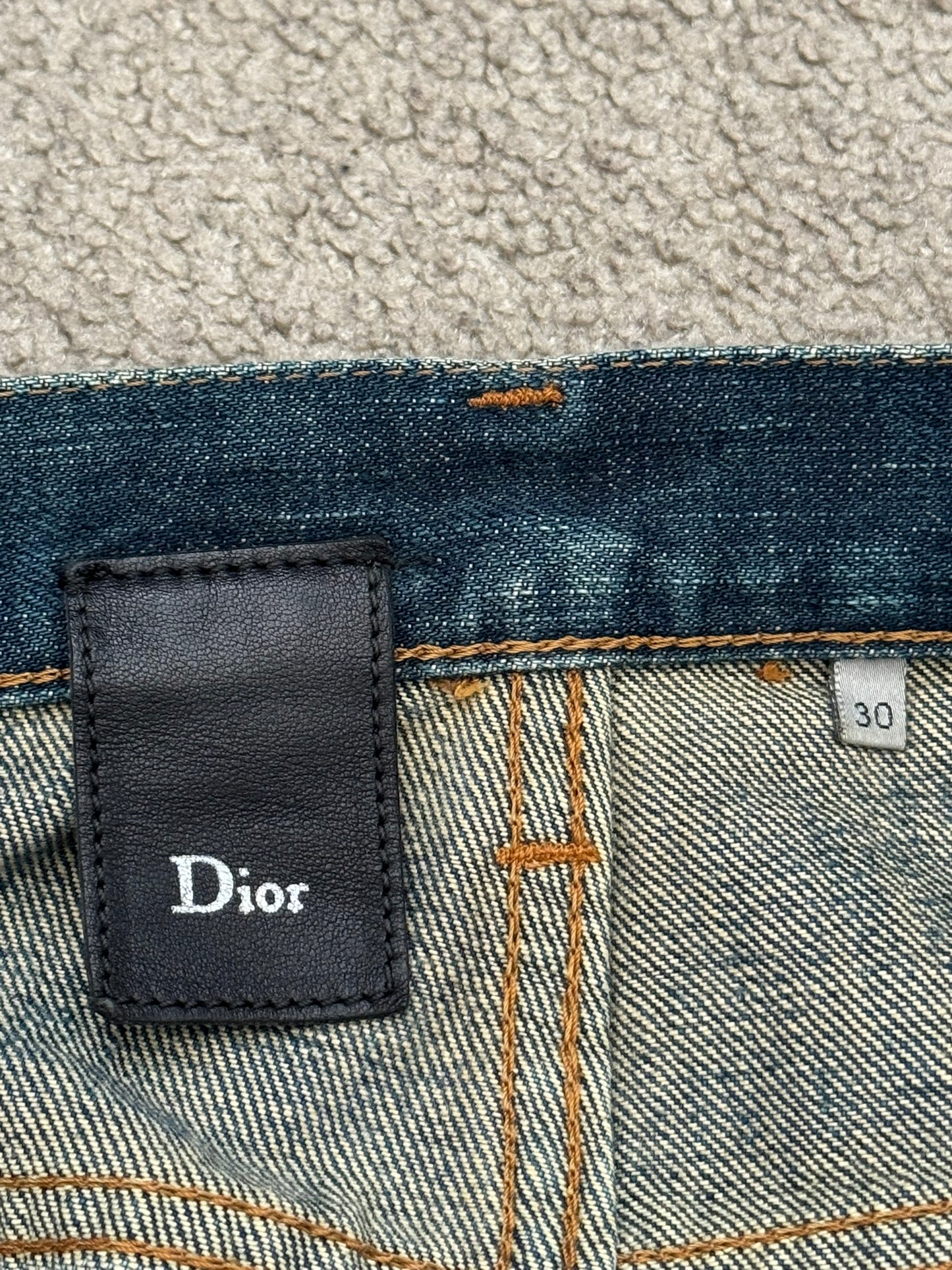 AW06 Dior Homme by Hedi Slimane Dust Wash Distressed Denim Jeans