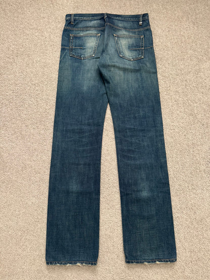 AW06 Dior Homme by Hedi Slimane Dust Wash Distressed Denim Jeans