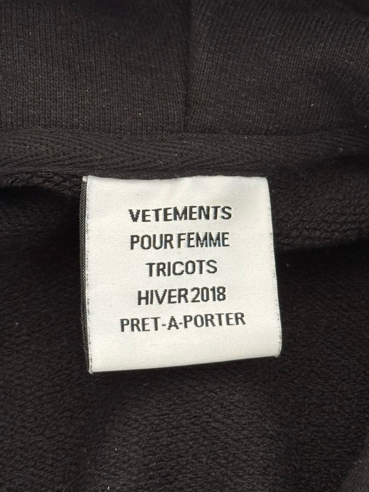 FW18 Vetements by Demna "Metal Tour" Oversized Hoodie