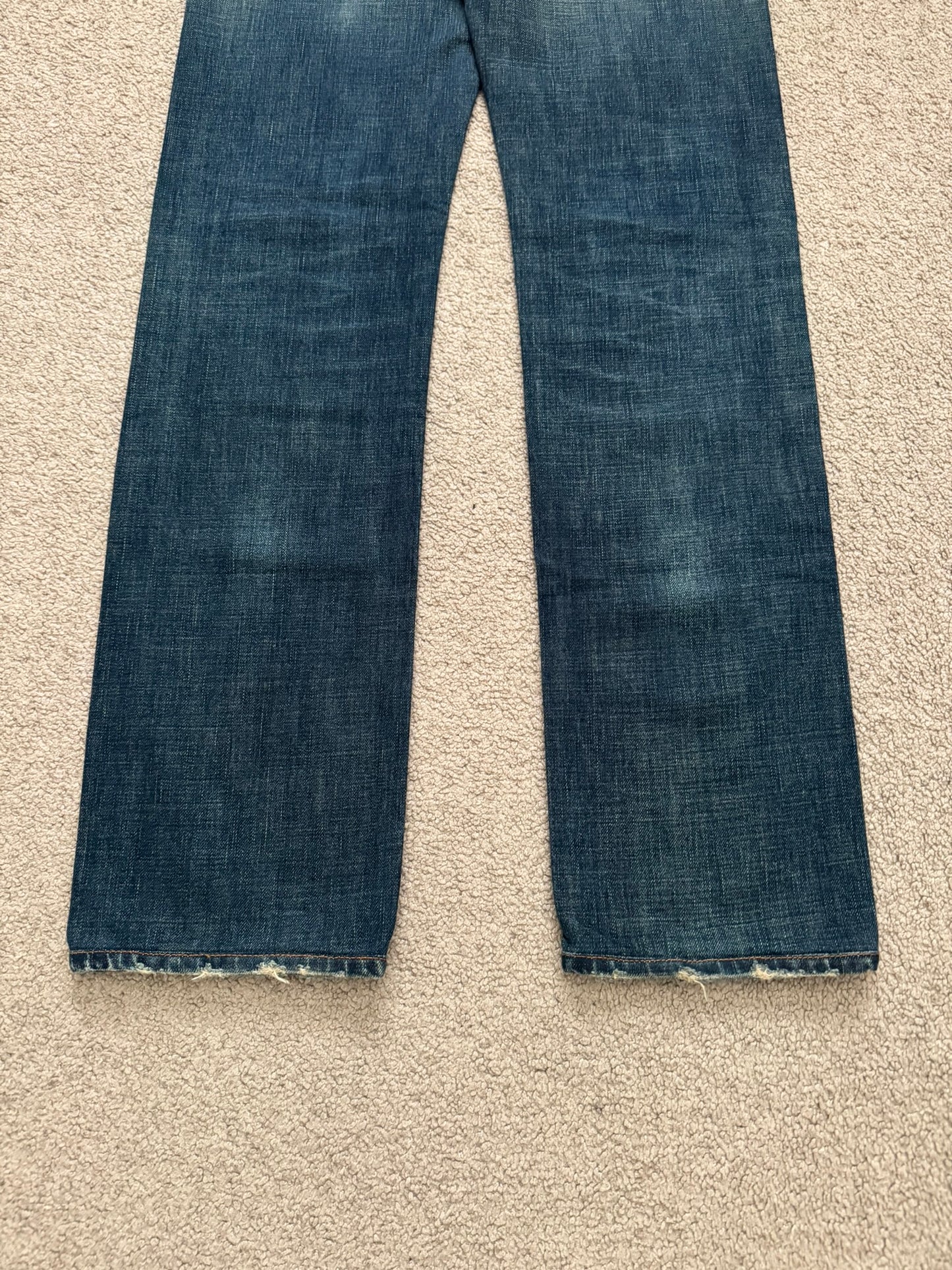 AW06 Dior Homme by Hedi Slimane Dust Wash Distressed Denim Jeans