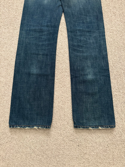 AW06 Dior Homme by Hedi Slimane Dust Wash Distressed Denim Jeans