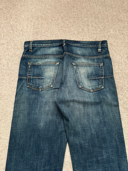 AW06 Dior Homme by Hedi Slimane Dust Wash Distressed Denim Jeans