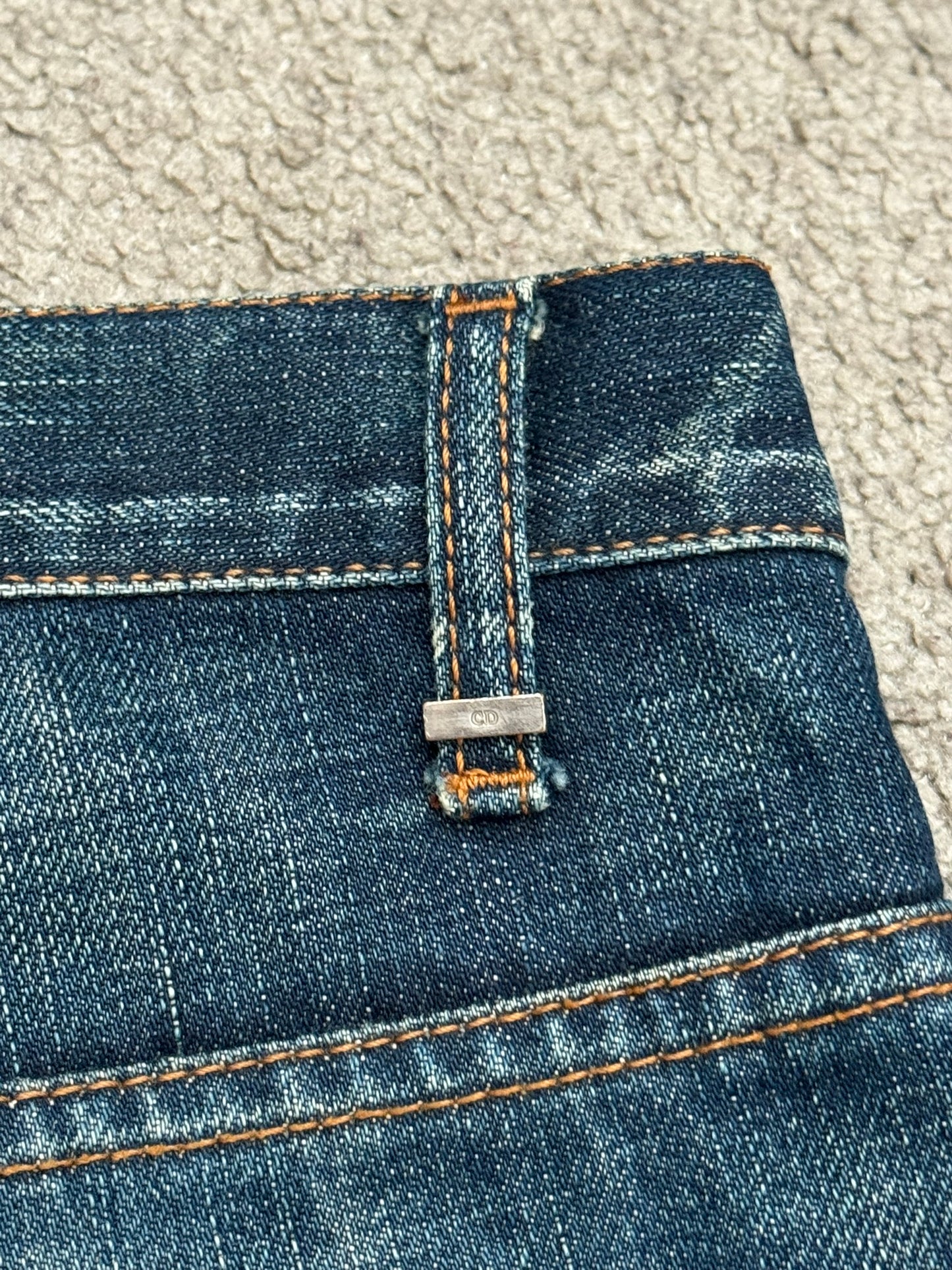 AW06 Dior Homme by Hedi Slimane Dust Wash Distressed Denim Jeans