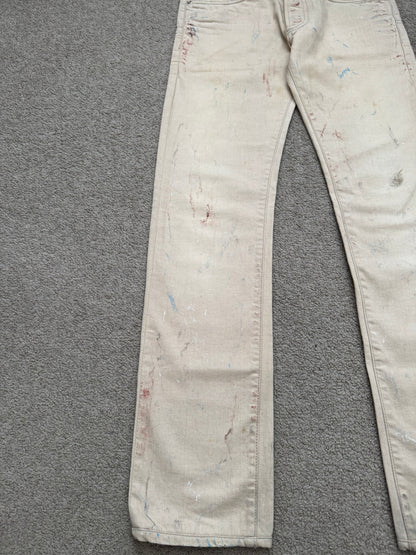 SS10 Dior Homme by Kris Van Assche "Wildcat" Painted Denim Jeans