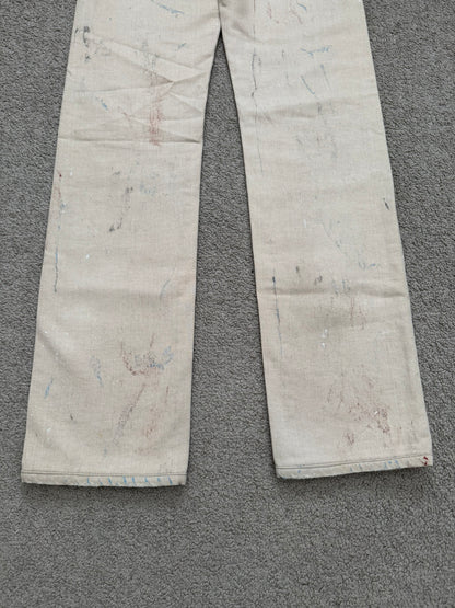 SS10 Dior Homme by Kris Van Assche "Wildcat" Painted Denim Jeans