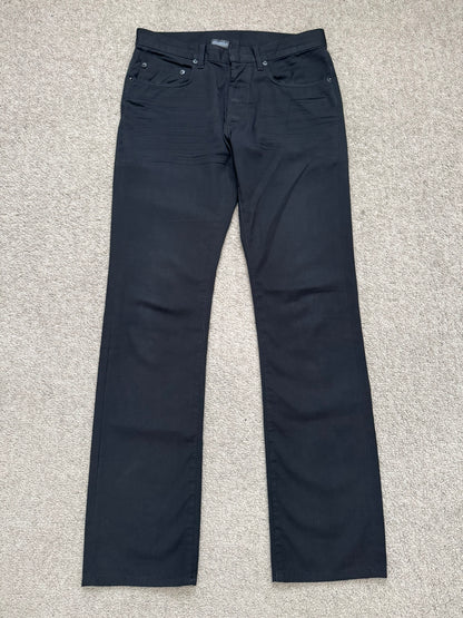 AW04 Dior Homme by Hedi Slimane Black Whiskered Denim Jeans