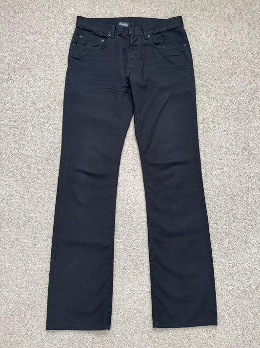 AW04 Dior Homme by Hedi Slimane Black Whiskered Denim Jeans