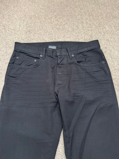 AW04 Dior Homme by Hedi Slimane Black Whiskered Denim Jeans