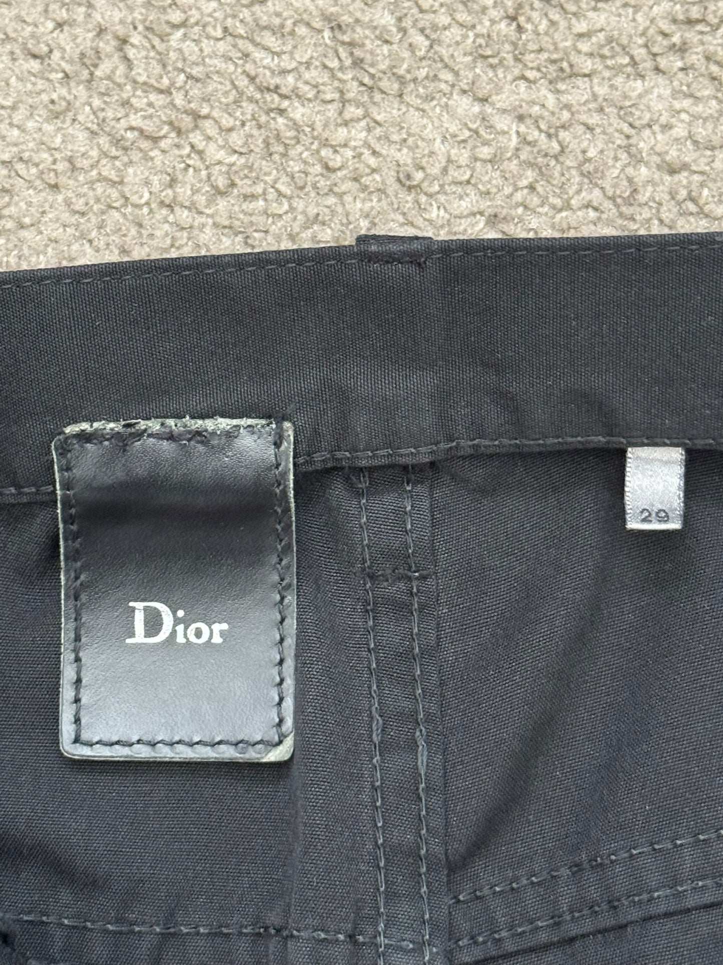 AW04 Dior Homme by Hedi Slimane Black Whiskered Denim Jeans