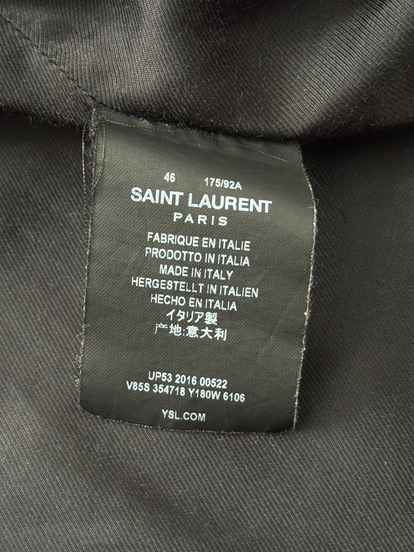 FW16 Saint Laurent by Hedi Slimane Red Teddy Varsity Bomber Jacket