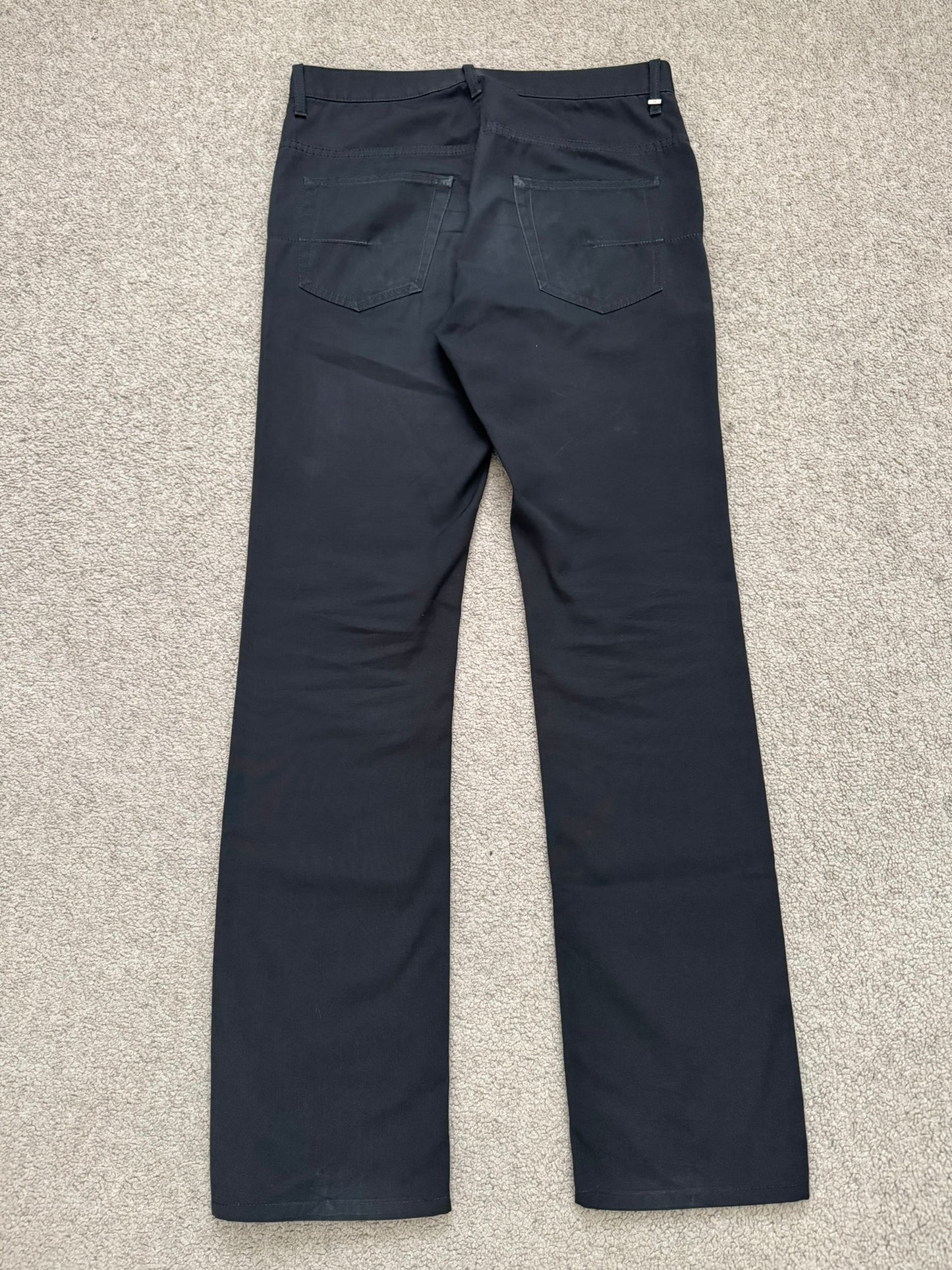 AW04 Dior Homme by Hedi Slimane Black Whiskered Denim Jeans