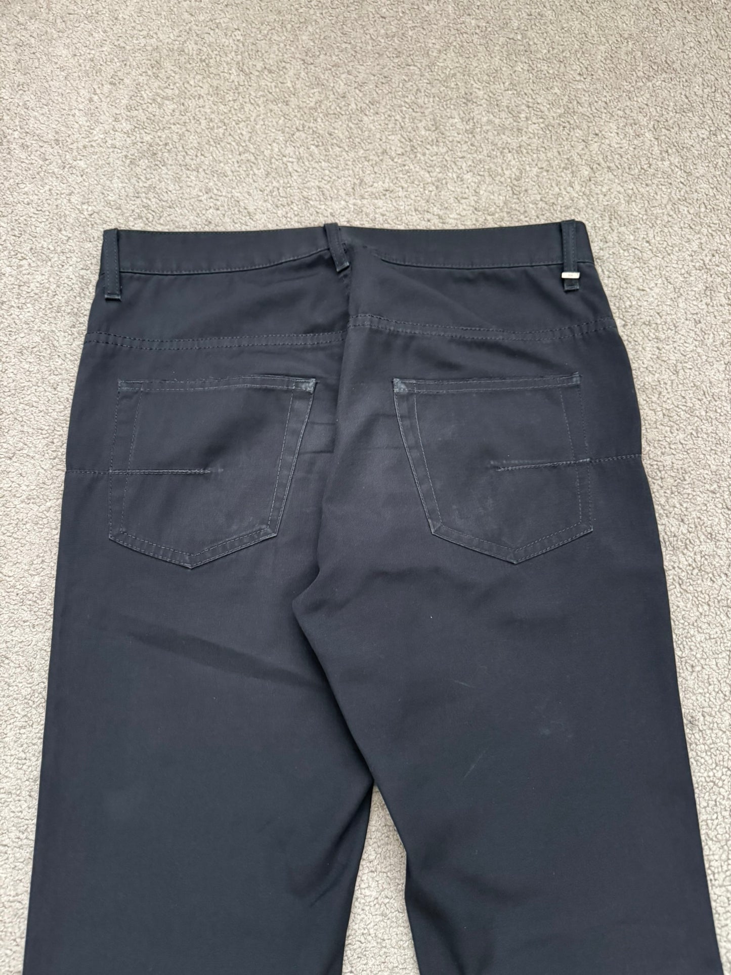 AW04 Dior Homme by Hedi Slimane Black Whiskered Denim Jeans