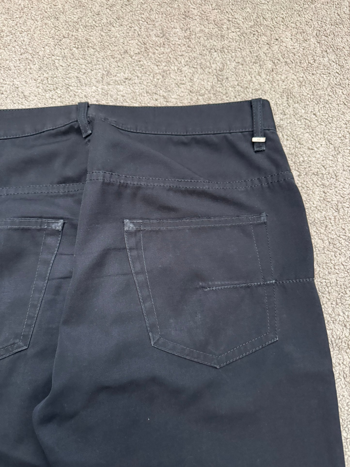 AW04 Dior Homme by Hedi Slimane Black Whiskered Denim Jeans
