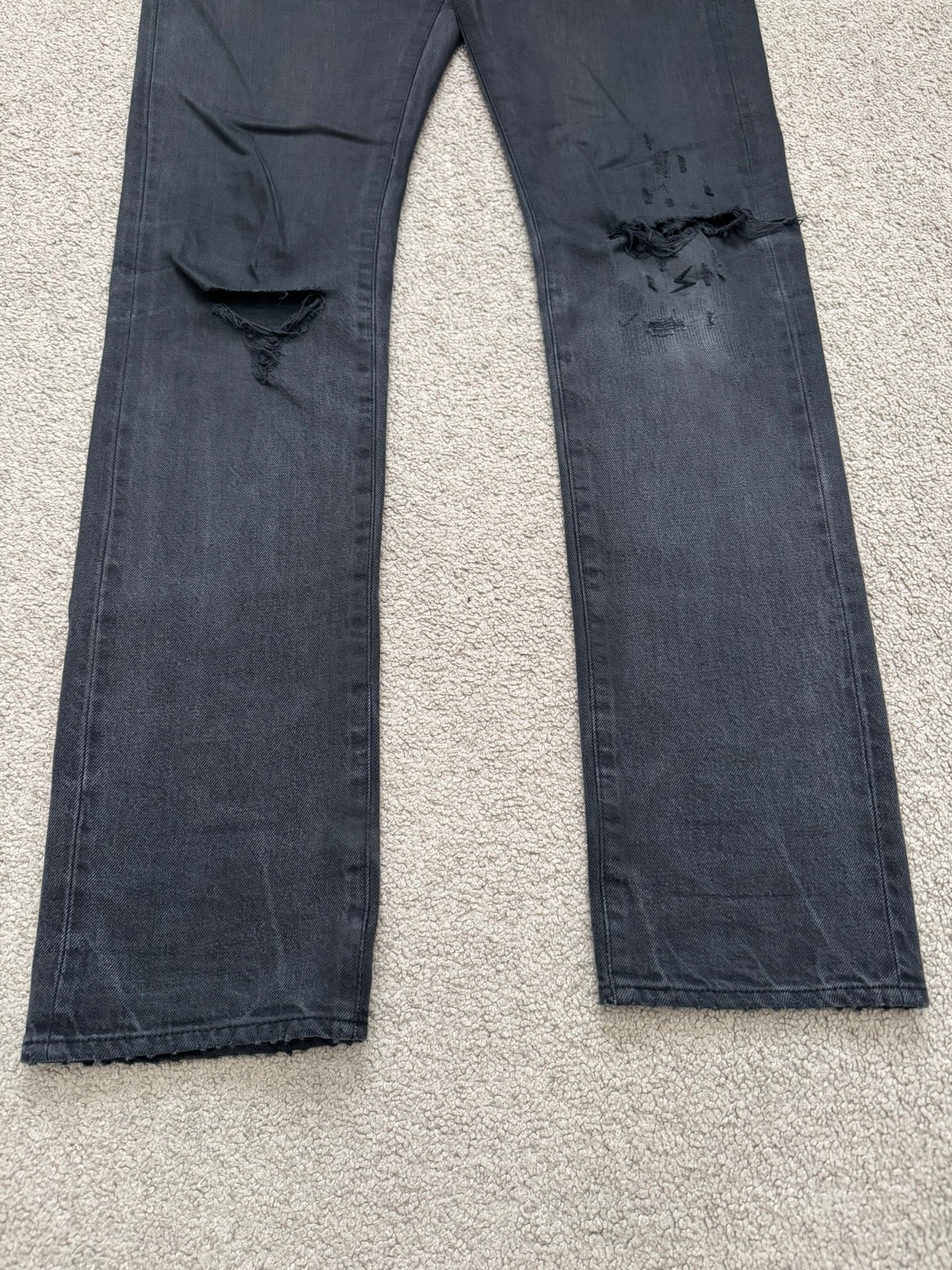 SS09 Undercover "Neoboy" Patti Smith Poem Black Denim Jeans