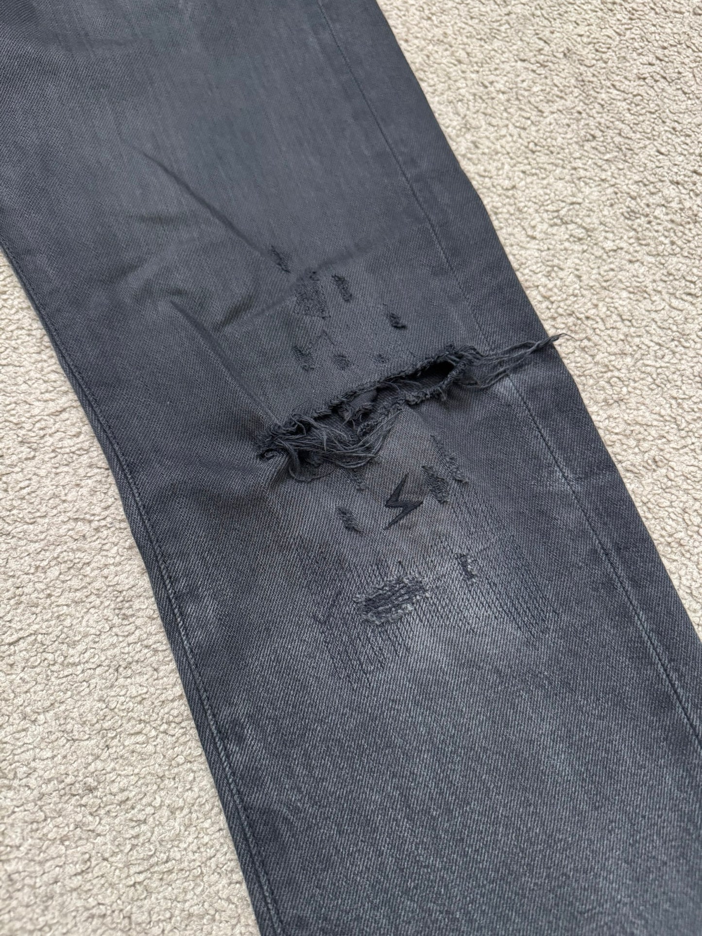 SS09 Undercover "Neoboy" Patti Smith Poem Black Denim Jeans