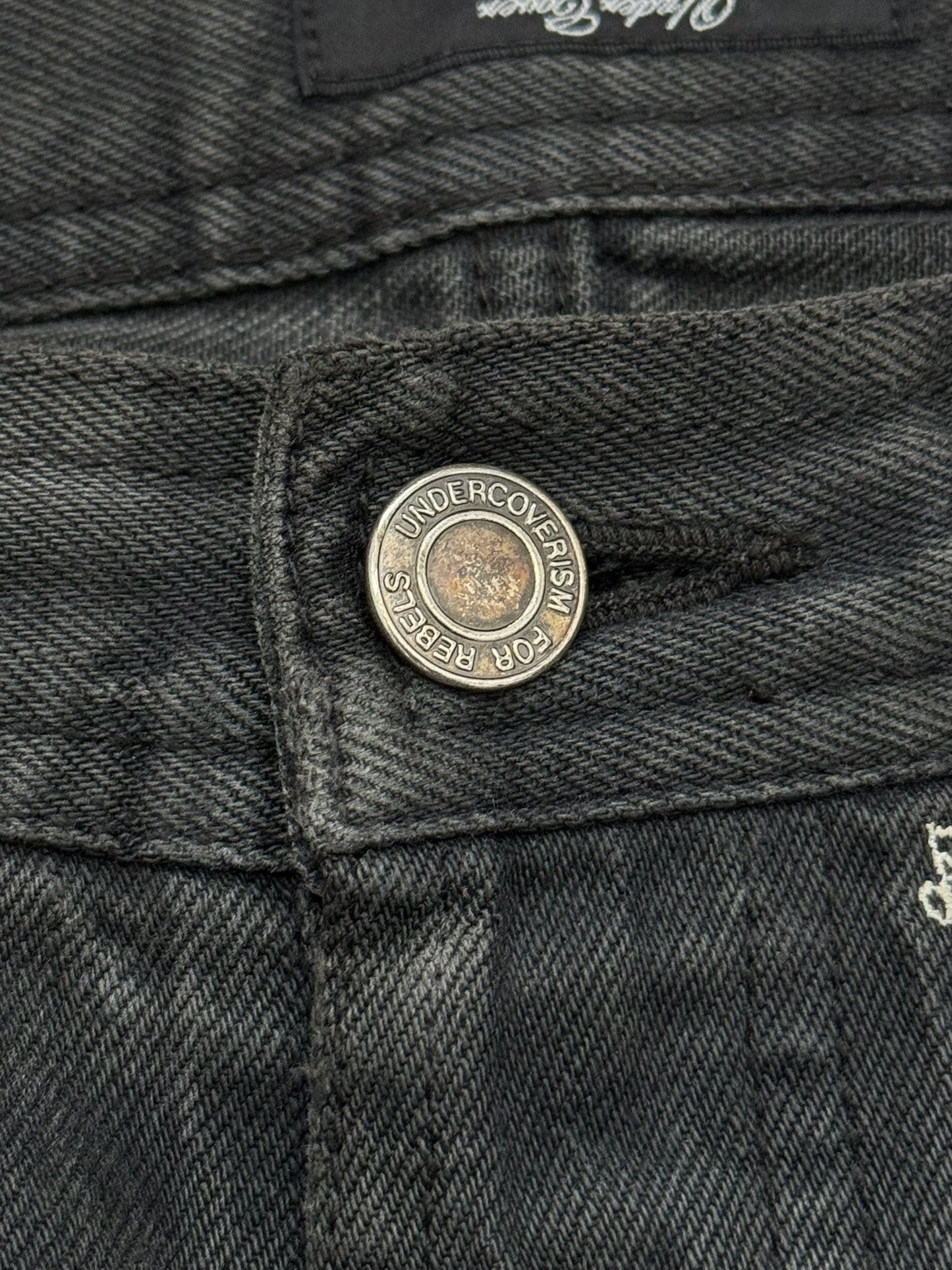 SS09 Undercover "Neoboy" Patti Smith Poem Black Denim Jeans