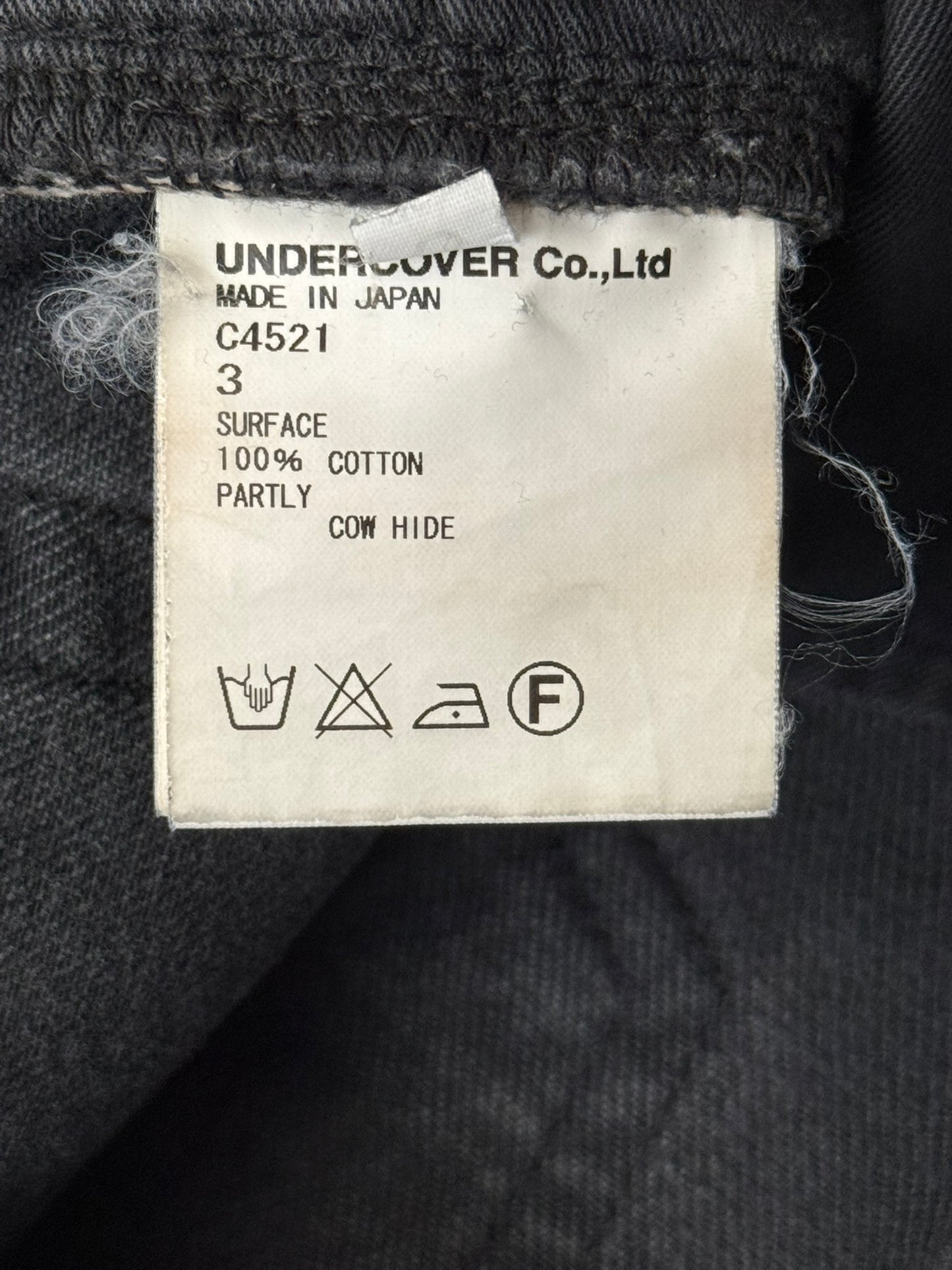 SS09 Undercover "Neoboy" Patti Smith Poem Black Denim Jeans