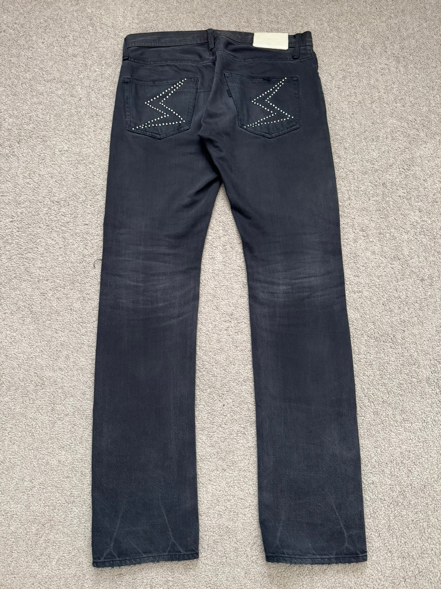 SS09 Undercover "Neoboy" Patti Smith Poem Black Denim Jeans