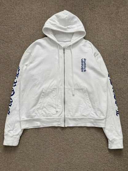 Chrome Hearts Vertical Logo Dagger Zip Up Hoodie