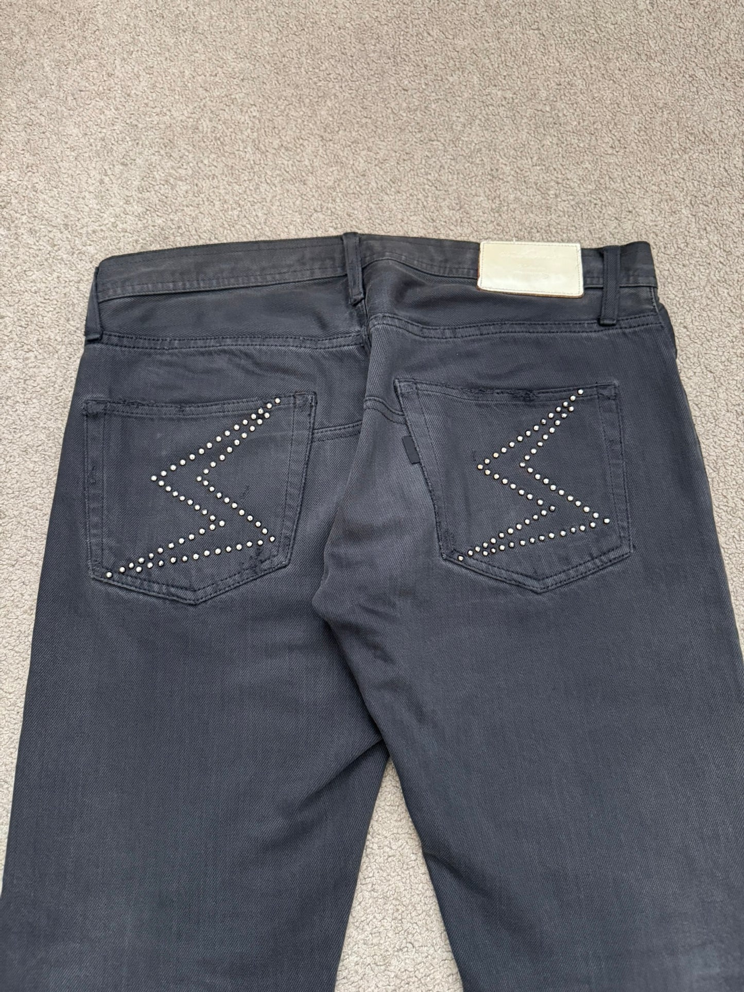 SS09 Undercover "Neoboy" Patti Smith Poem Black Denim Jeans