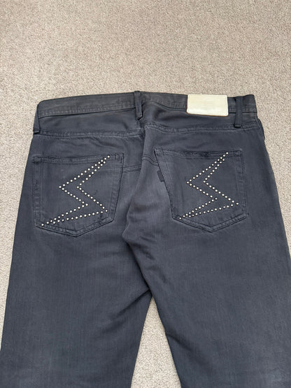 SS09 Undercover "Neoboy" Patti Smith Poem Black Denim Jeans