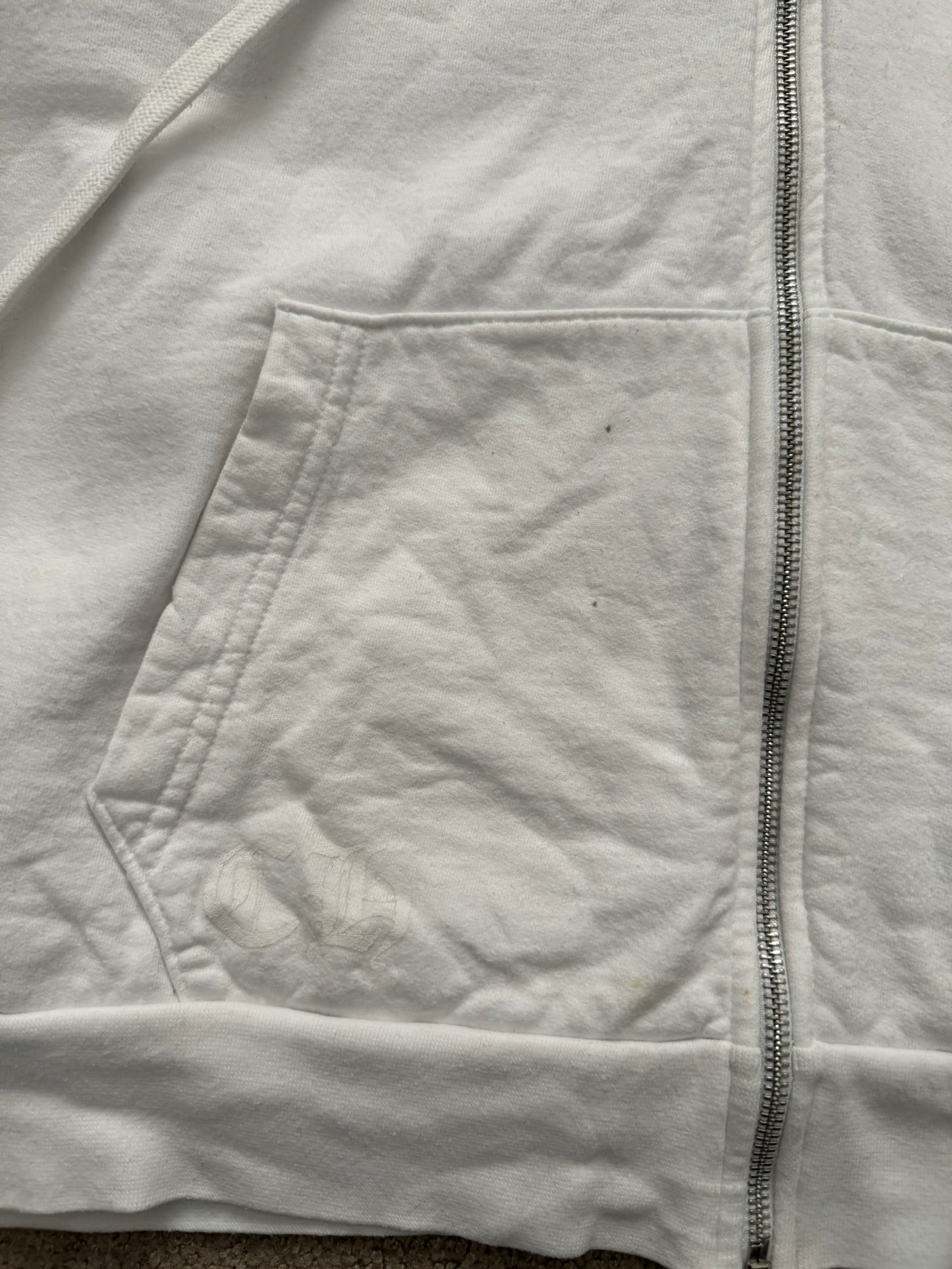 Chrome Hearts Vertical Logo Dagger Zip Up Hoodie