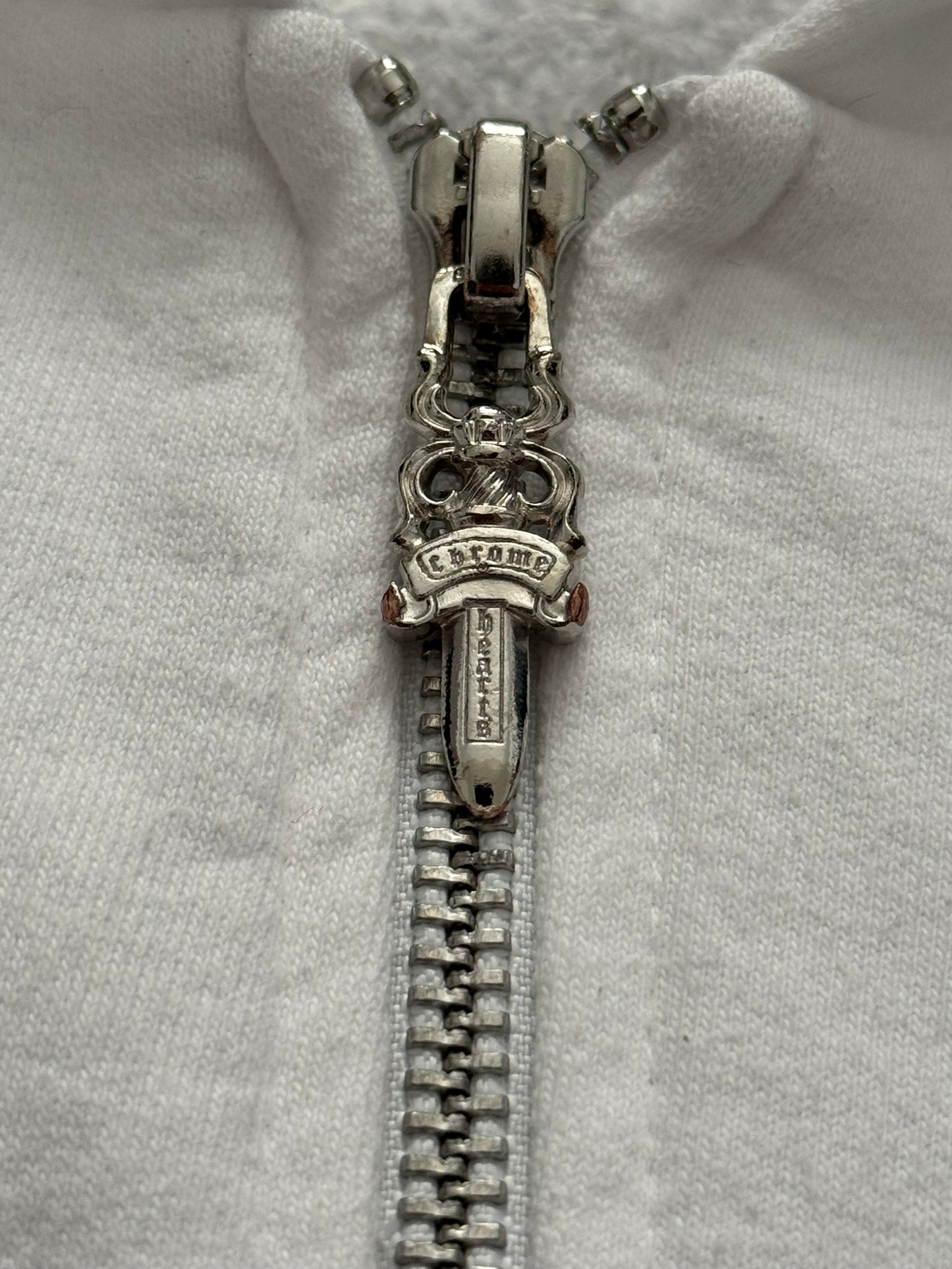 Chrome Hearts Vertical Logo Dagger Zip Up Hoodie