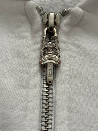 Chrome Hearts Vertical Logo Dagger Zip Up Hoodie