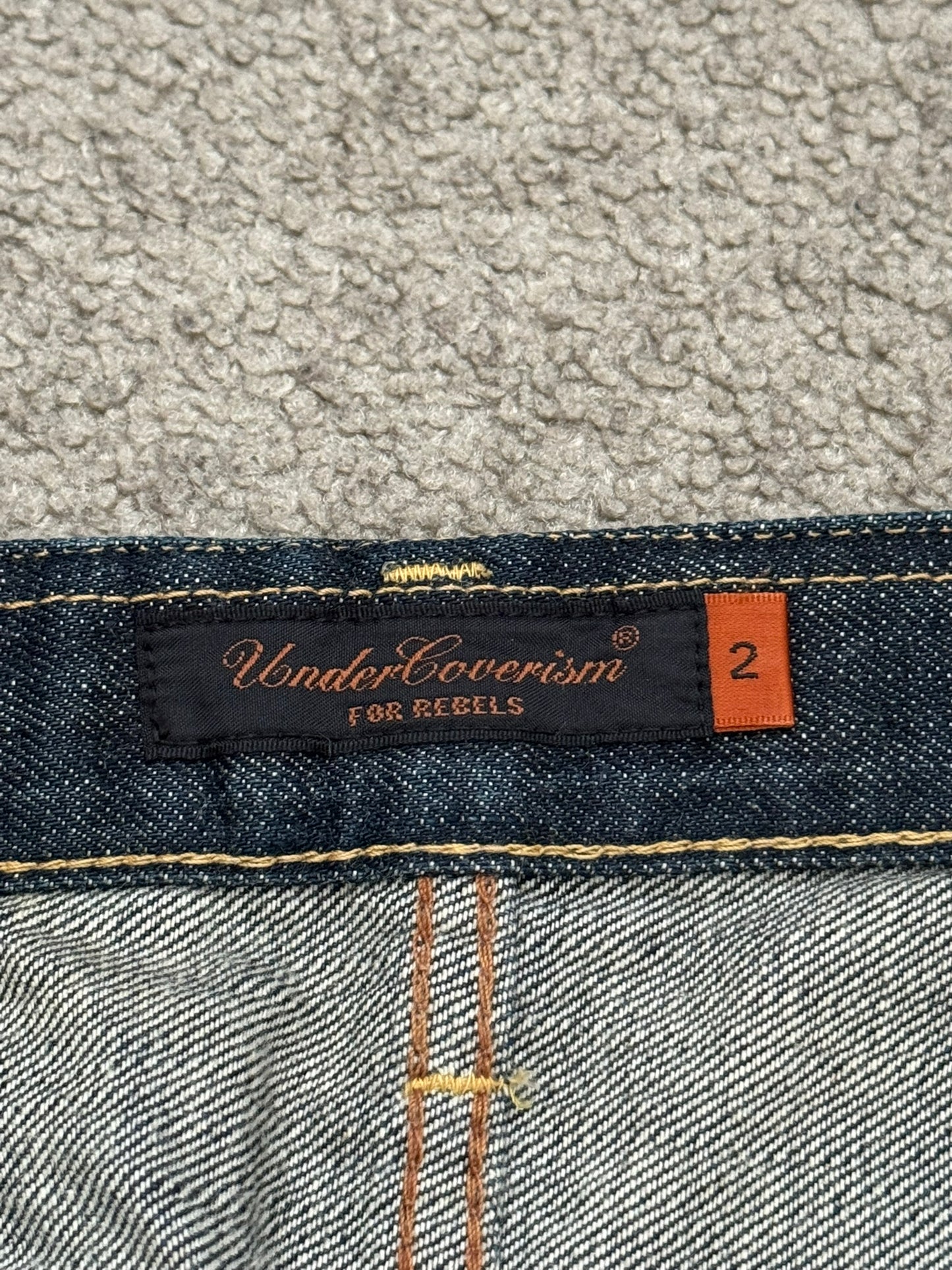 AW07 Undercover Grasping Heart Zipper Waist Denim Jeans