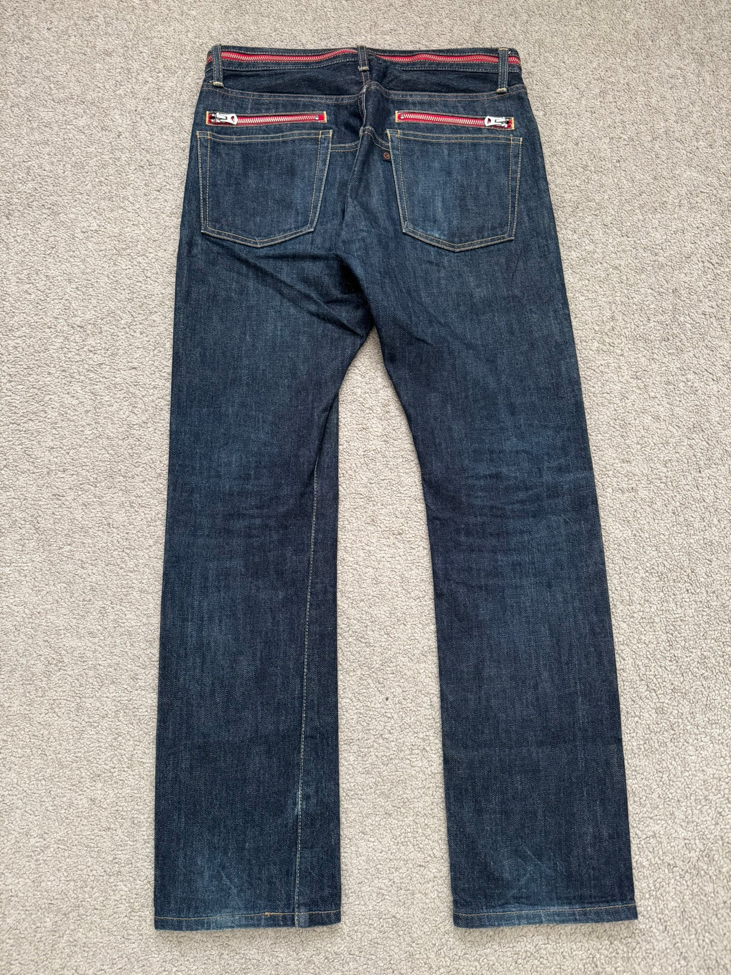 AW07 Undercover Grasping Heart Zipper Waist Denim Jeans