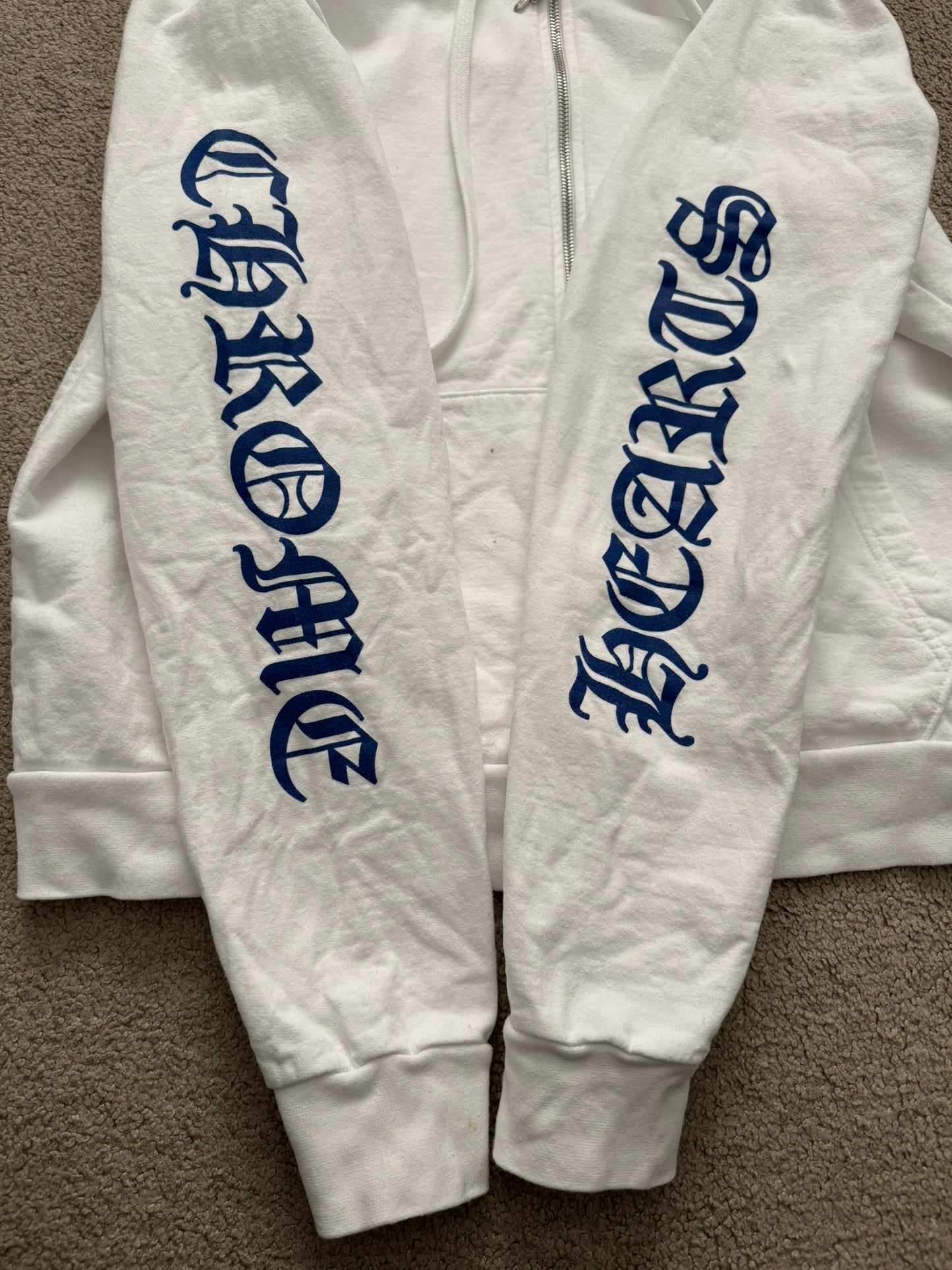 Chrome Hearts Vertical Logo Dagger Zip Up Hoodie