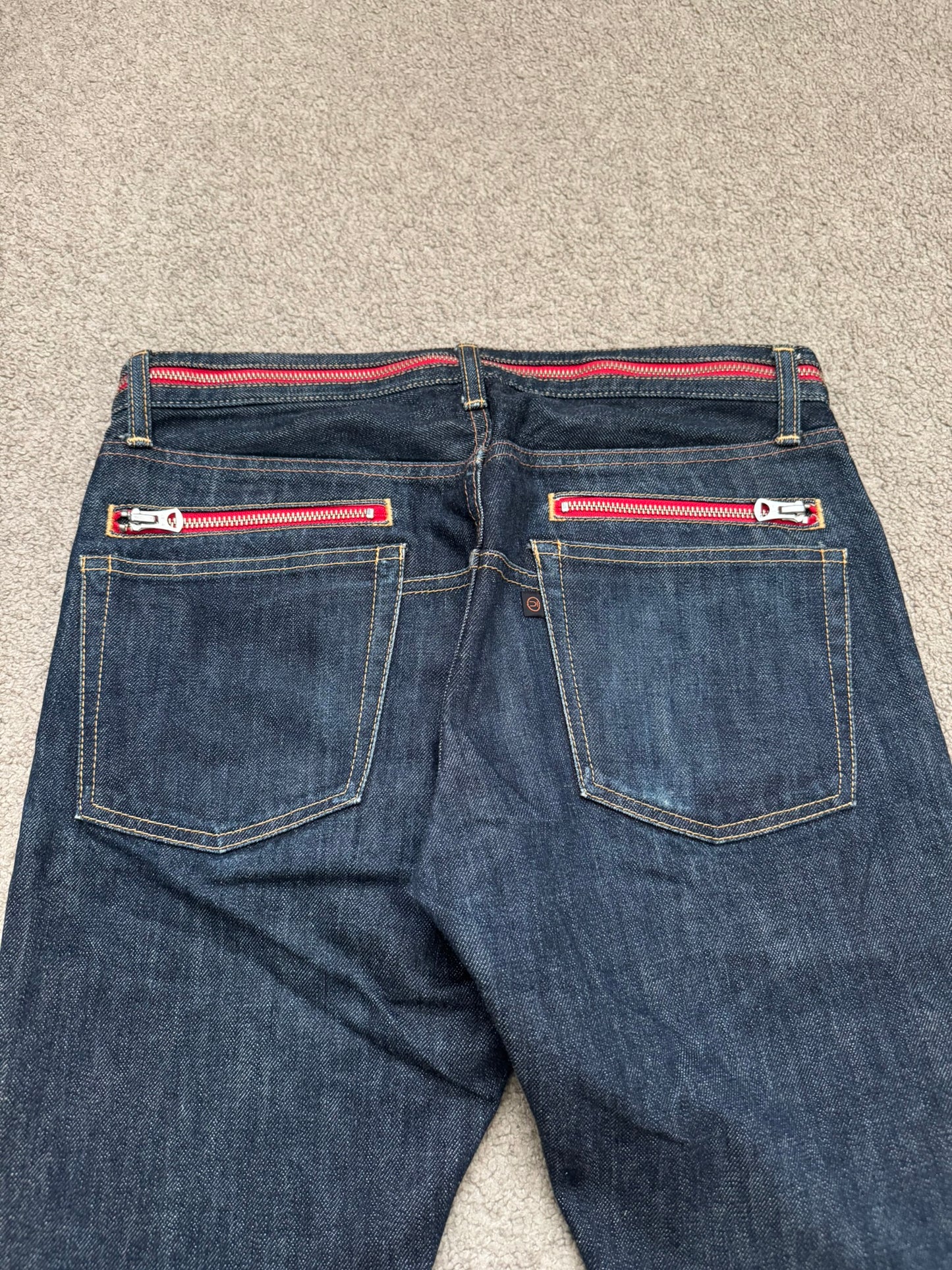 AW07 Undercover Grasping Heart Zipper Waist Denim Jeans