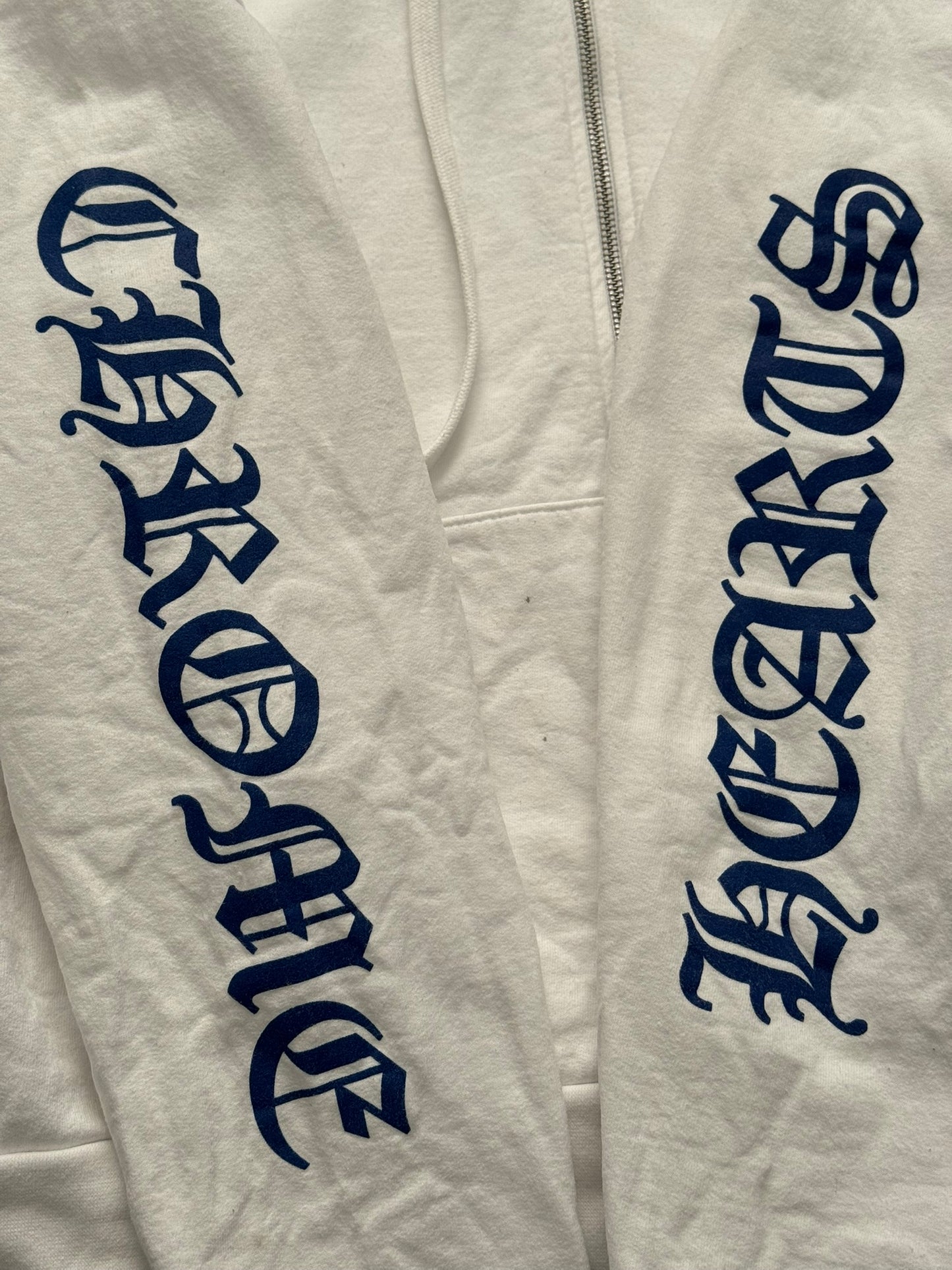 Chrome Hearts Vertical Logo Dagger Zip Up Hoodie