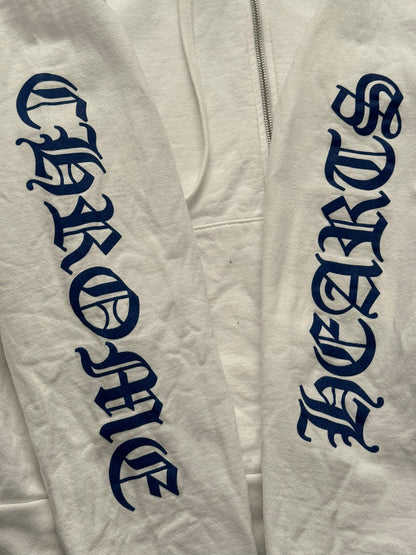 Chrome Hearts Vertical Logo Dagger Zip Up Hoodie
