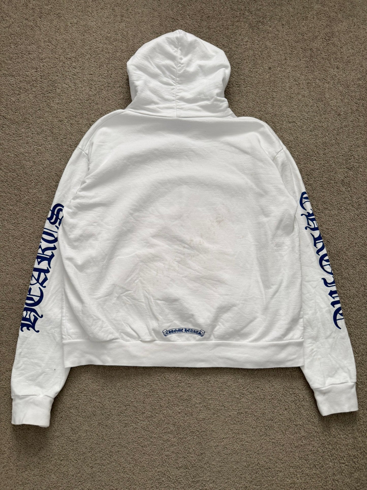 Chrome Hearts Vertical Logo Dagger Zip Up Hoodie