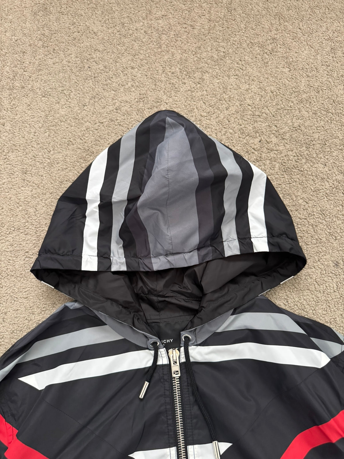 FW14 Givenchy by Riccardo Tisci Chevron Print Nylon Parka Jacket