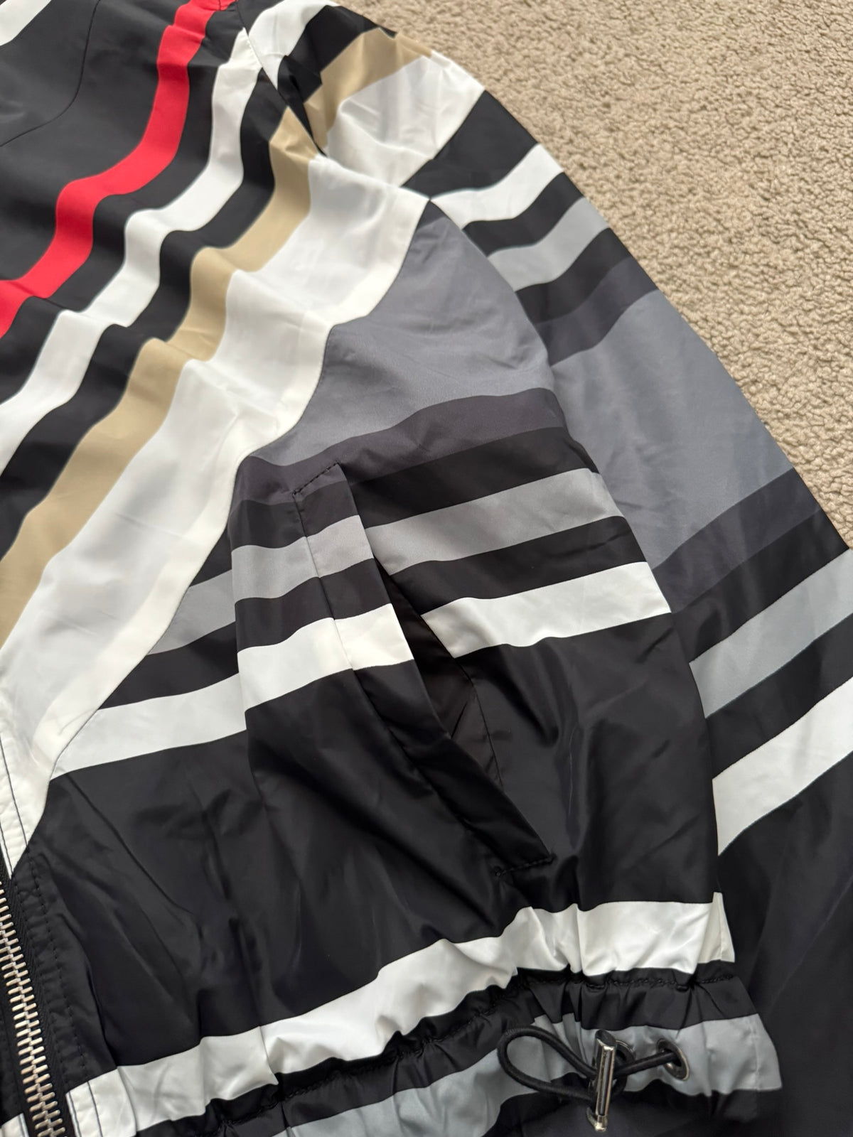 FW14 Givenchy by Riccardo Tisci Chevron Print Nylon Parka Jacket
