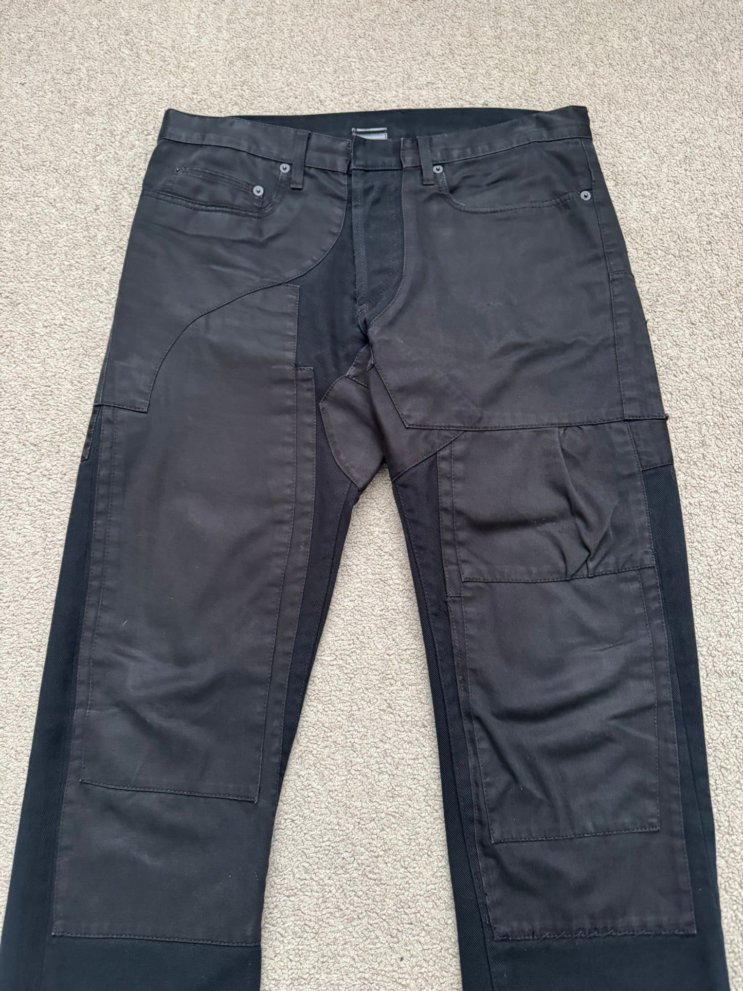 AW07 Dior Homme by Hedi Slimane "Navigate" Patchwork Denim Jeans