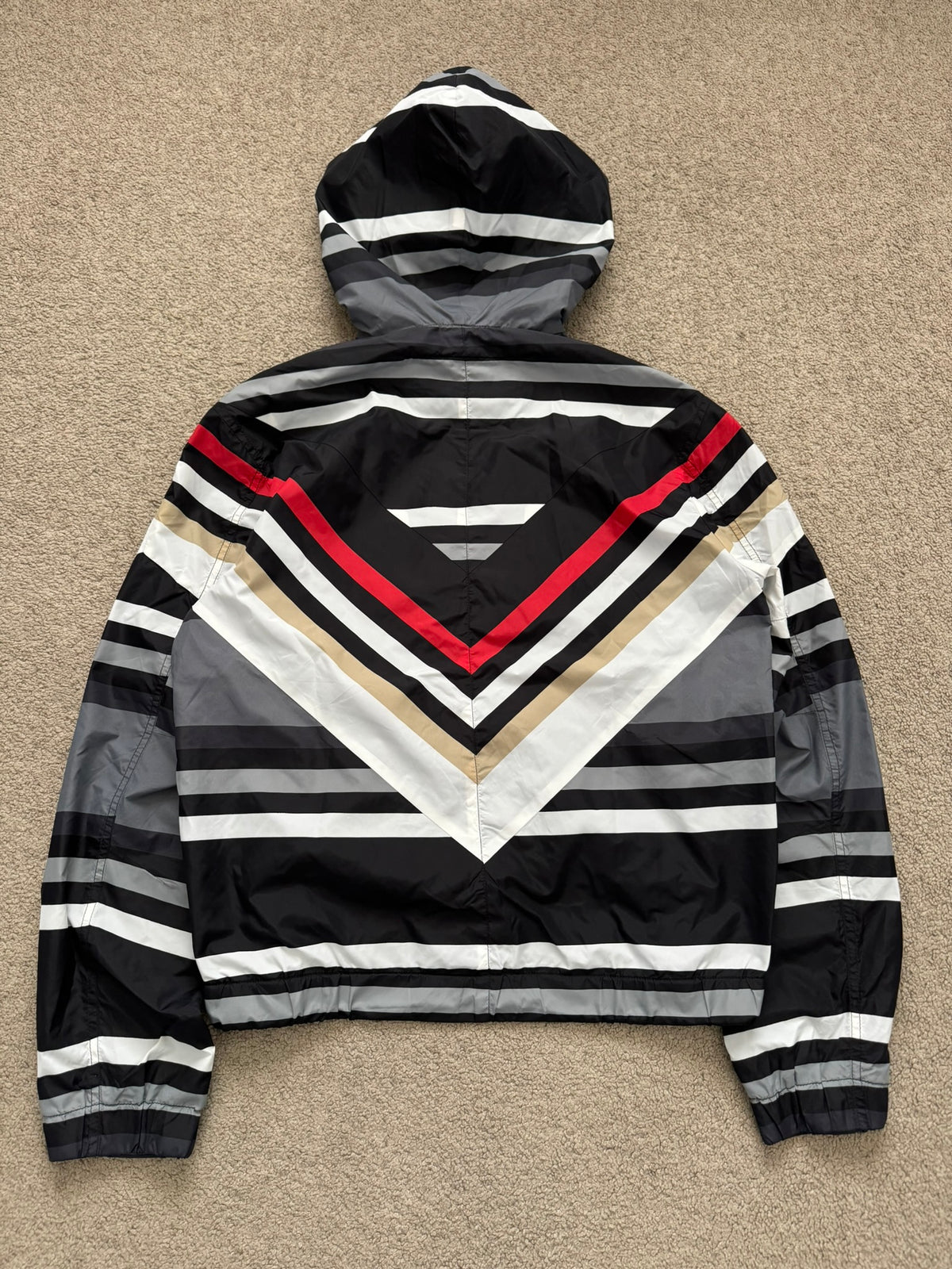FW14 Givenchy by Riccardo Tisci Chevron Print Nylon Parka Jacket