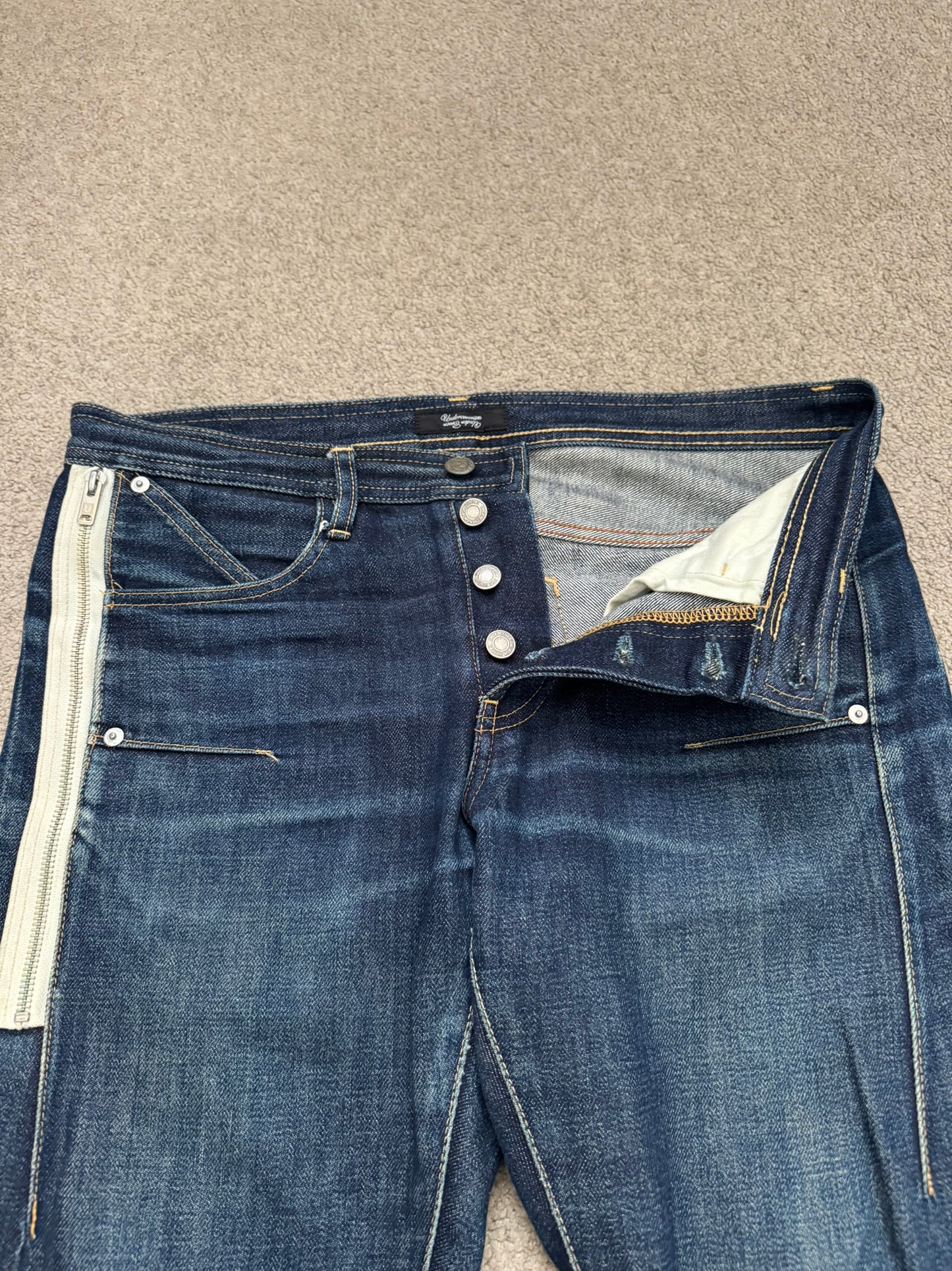 FW09 Undercover "Earmuff Maniac" Zipper Pocket Denim Jeans