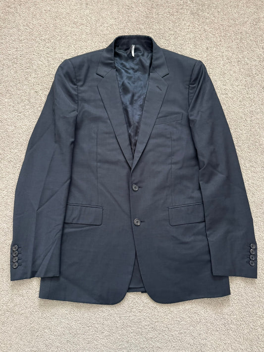 AW08 Dior Homme by Kris Van Assche Navy Micro Check Blazer