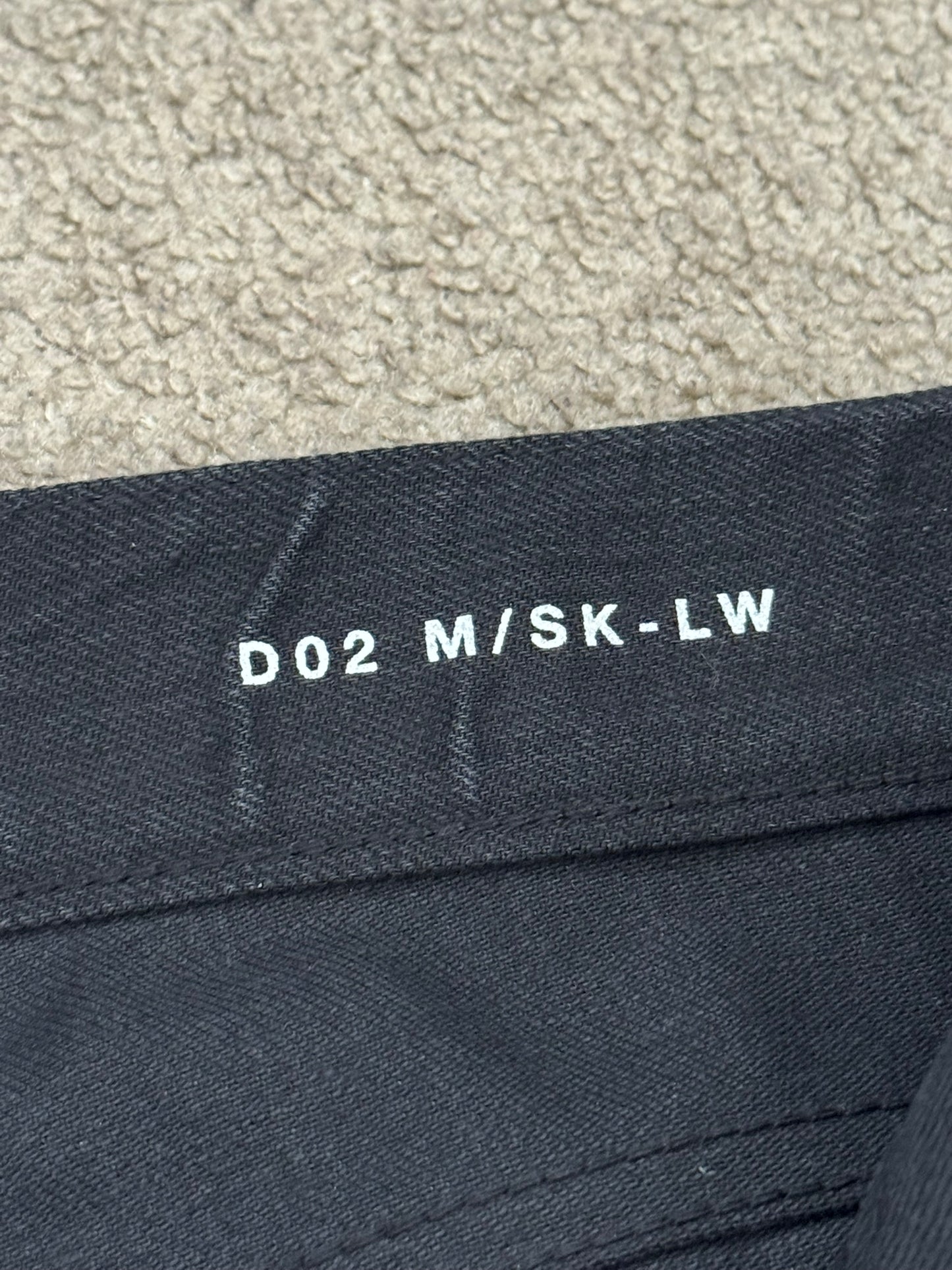 FW15 Saint Laurent by Hedi Slimane Waxed Knee Slit D02 Denim Jeans