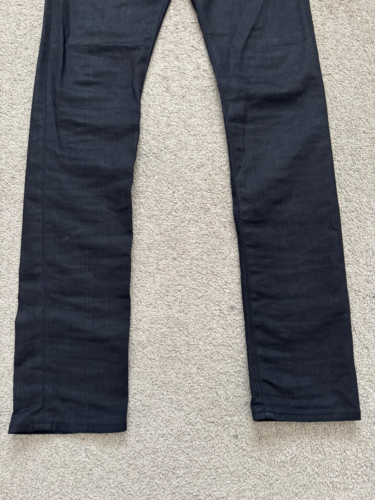 SS15 Saint Laurent by Hedi Slimane Black Waxed D02 Denim Jeans
