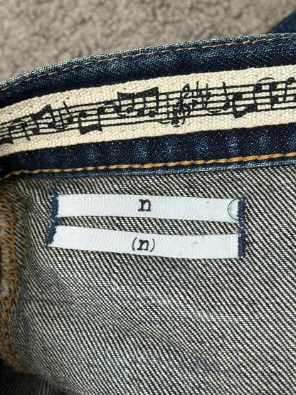 SS07 Number (N)ine Crying Heart Pain Carpenter Honeycomb Denim Jeans